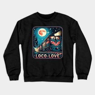 Train Vintage, Loco Love Crewneck Sweatshirt